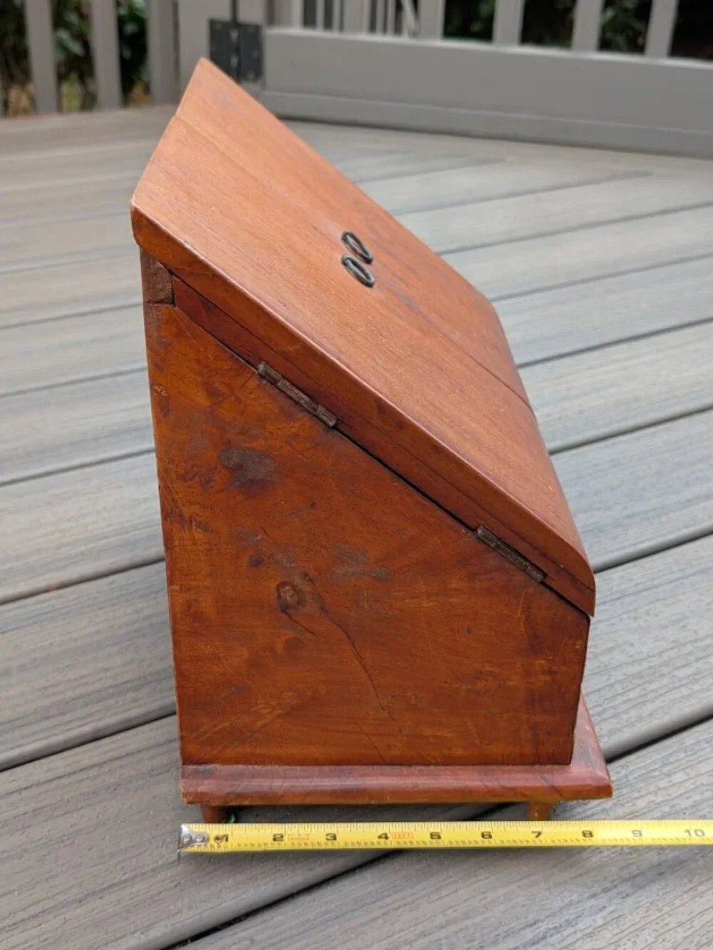 Vtg Stationery Cabinet Desk Compendium Antique letter Stationary Box w/ Drawer